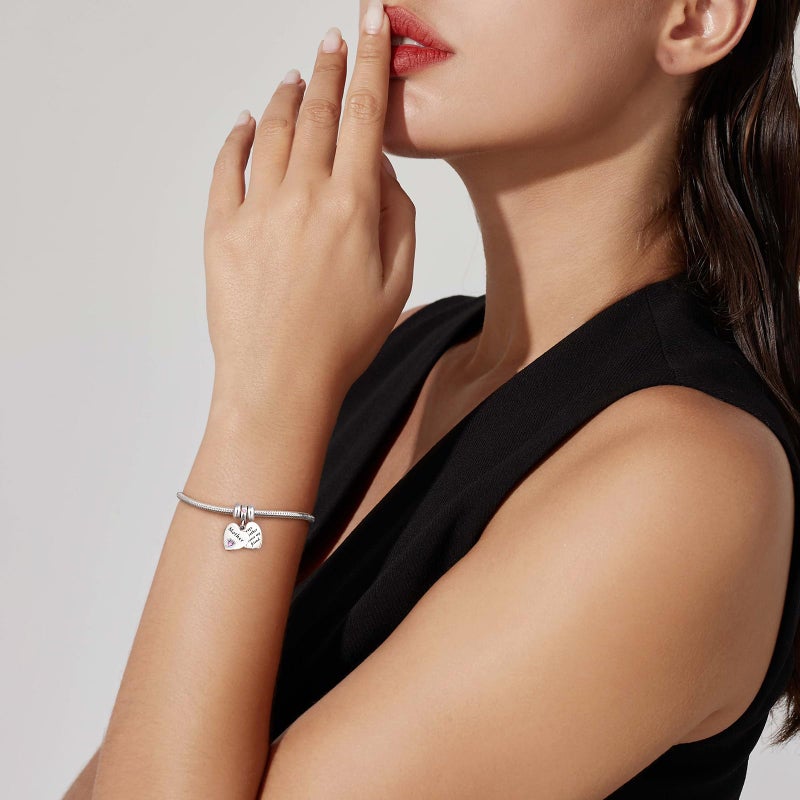 DALARAN Stopper Charms Sterling Silver Rubber Spacer Charms Stoppers Bead for Bracelets Necklaces 2PCS - Image 5